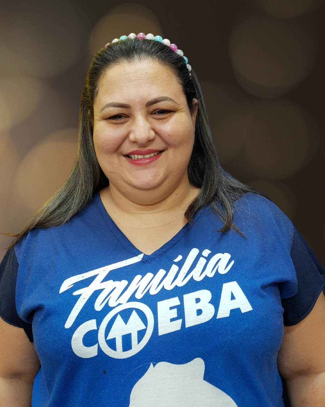 Foto da responsável pela cantina Grazieli